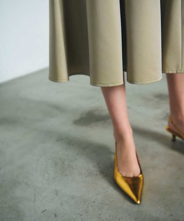 GRACE CONTINENTAL サテンマーメイドスカート ベージュ