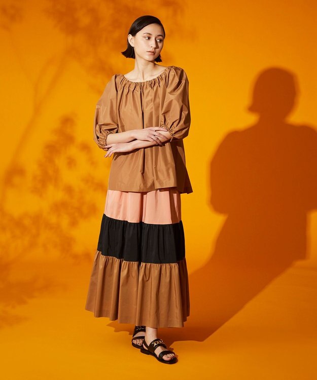 【新品未使用】GRACE CONTINENTAL バイカラースカート GRACE CONTINENTAL スカート バイカラージップスカート