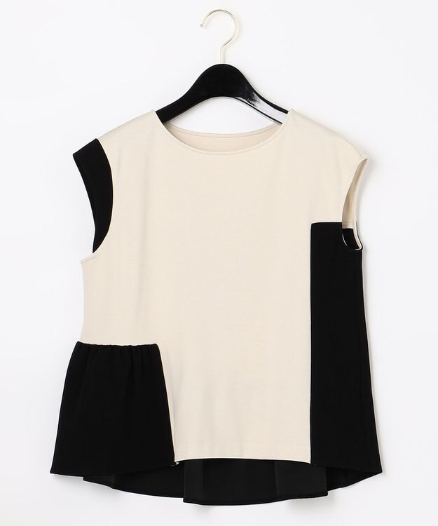 GRACE CONTINENTAL 【LIFE STYLE WEAR】バイカラートップ ベージュ