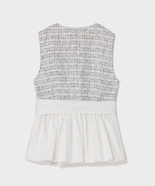 GRACE CONTINENTAL ツイードコンビジレ ホワイト