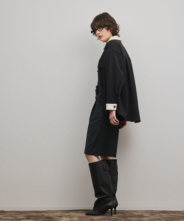 GRACE CONTINENTAL スーツ地ハーフパンツ ブラック