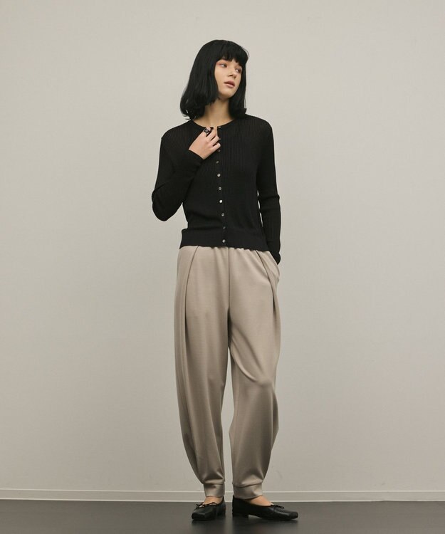 GRACE CONTINENTAL ポンチイージーパンツ グレー