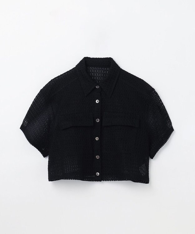 GRACE CONTINENTAL ラッセルメッシュシャツ ブラック