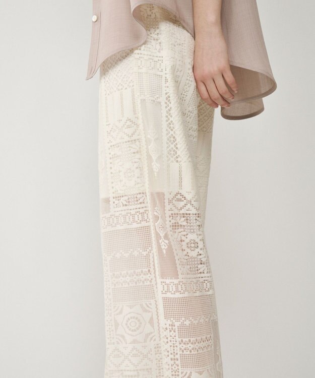 GRACE CONTINENTAL キカレースイージーパンツ キナリ