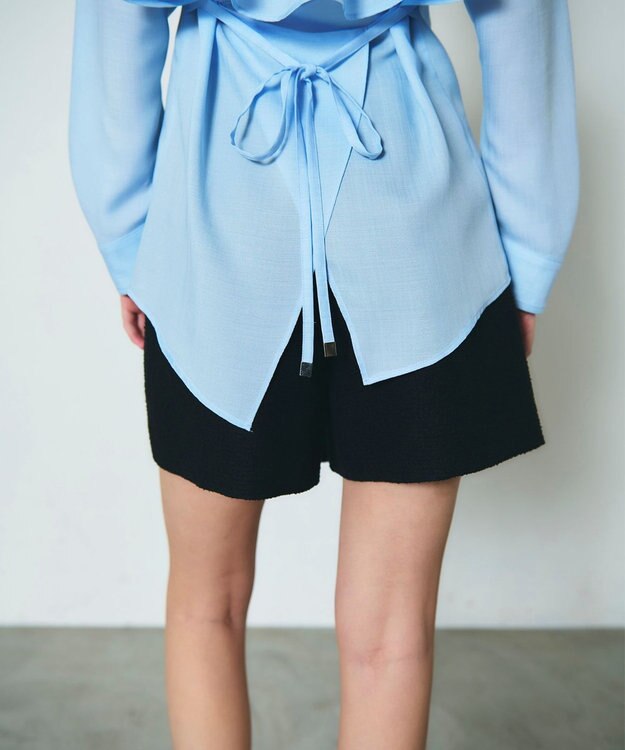 GRACE CONTINENTAL ツイードラップショートパンツ ブラック