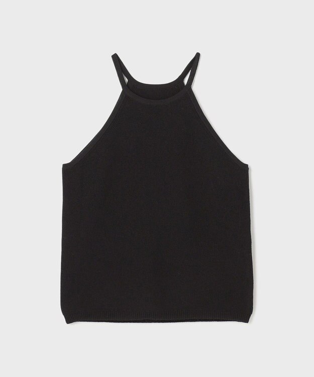 GRACE CONTINENTAL ハイゲージ畦ニットトップ ブラック