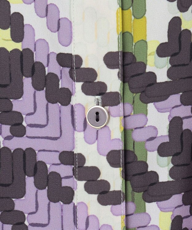 GRACE CONTINENTAL キカプリントティアードワンピース グリーン