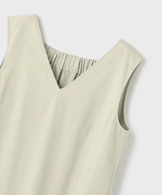 GRACE CONTINENTAL サイドフリルタフタワンピース ライトグリーン