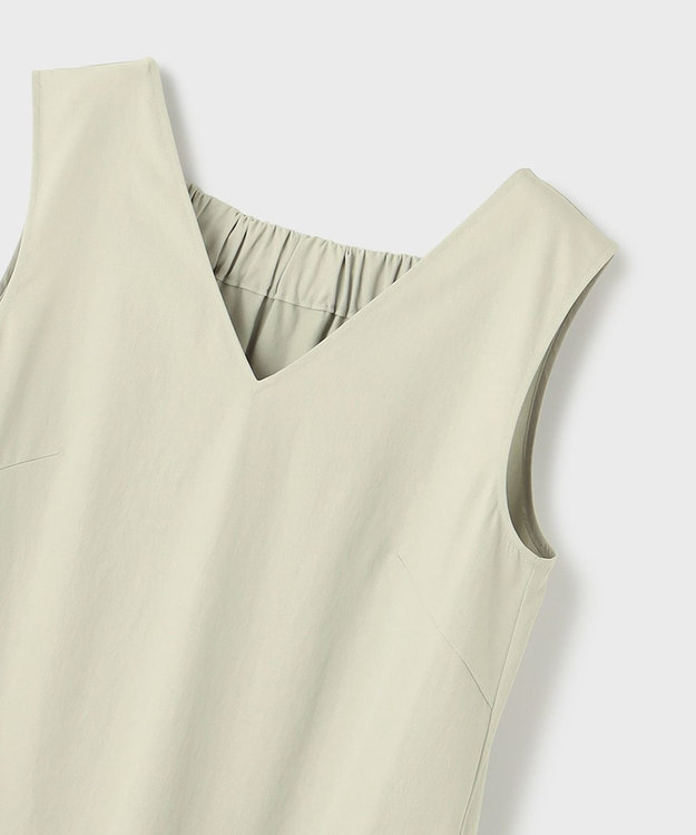 GRACE CONTINENTAL サイドフリルタフタワンピース ライトグリーン