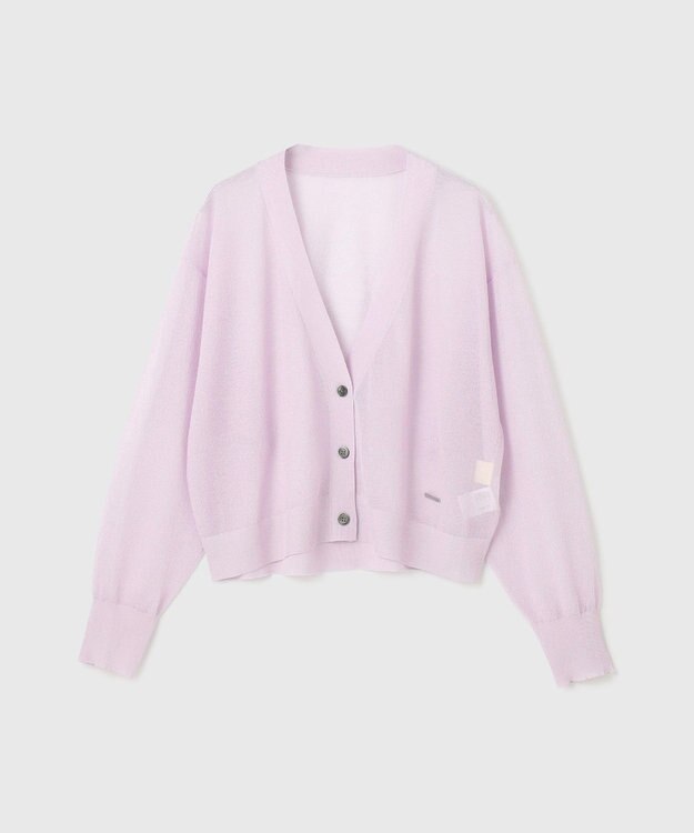 GRACE CONTINENTAL シアージョーゼットカーディガン ラベンダー