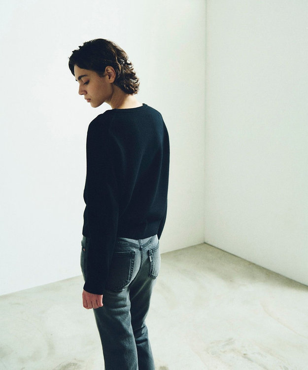 GRACE CONTINENTAL エンブレム刺繍ニットトップ ブラック