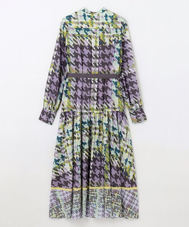 GRACE CONTINENTAL キカプリントティアードワンピース グリーン