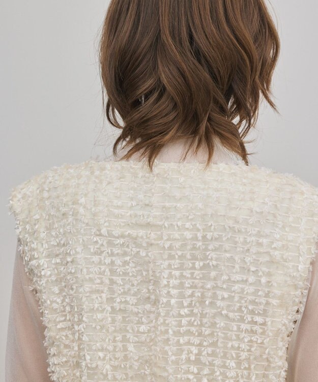 GRACE CONTINENTAL カットジャガードペプラムジレ キナリ