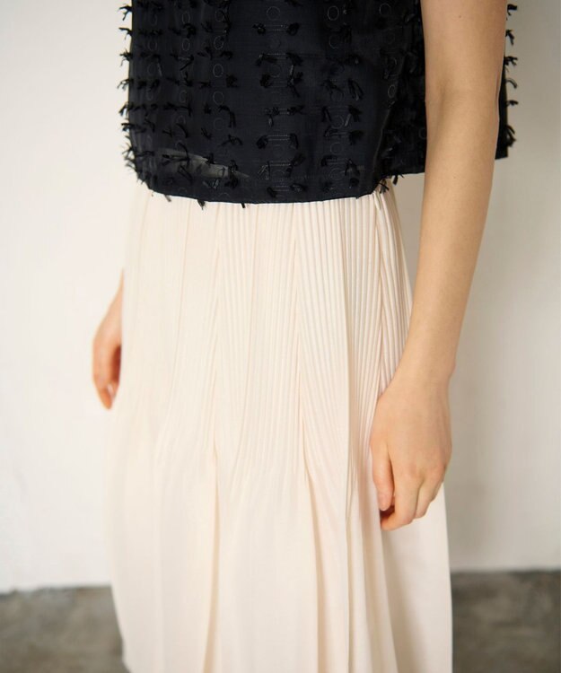 GRACE CONTINENTAL オーガンジープリーツスカート キナリ