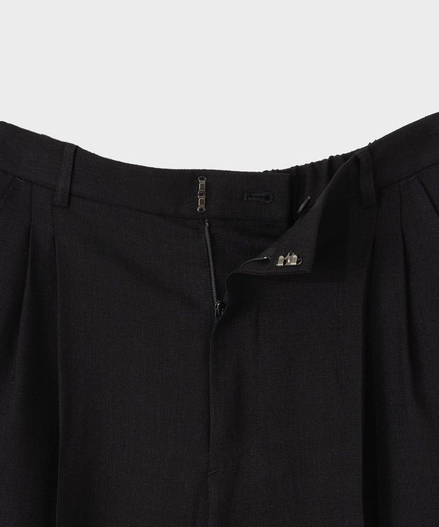 GRACE CONTINENTAL リネンライクシアーパンツ ブラック