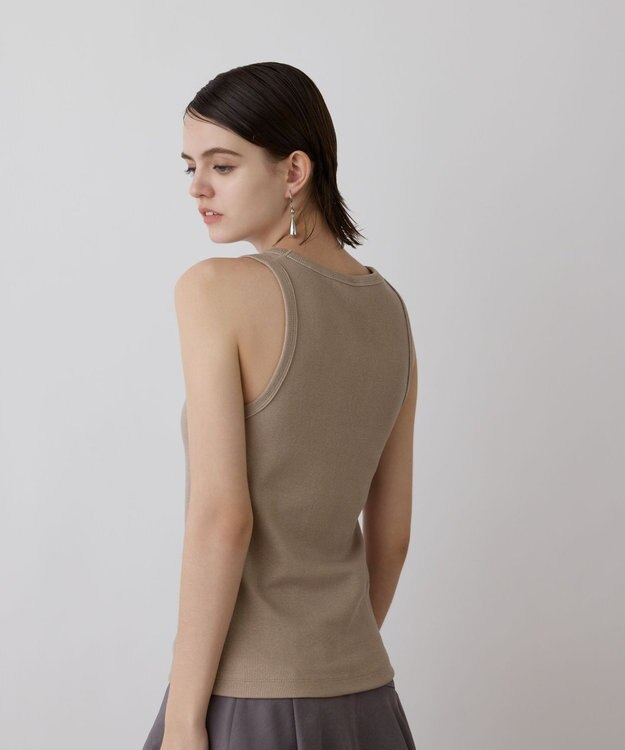 GRACE CONTINENTAL テレコカットトップ ベージュ