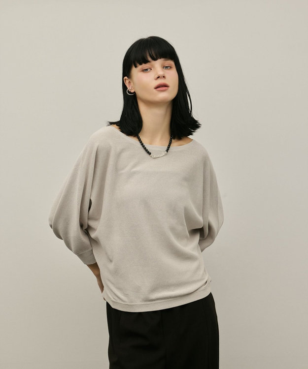 GRACE CONTINENTAL ドルマンニットトップ グレー