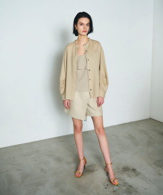 GRACE CONTINENTAL バックシャンオーバーシャツ ベージュ