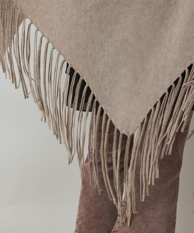 GRACE CONTINENTAL フリンジストール ベージュ