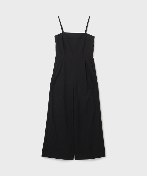 GRACE CONTINENTAL サイドラインサロペ ブラック