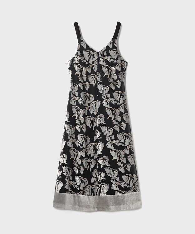 GRACE CONTINENTAL リボンオパールドレス ブラック