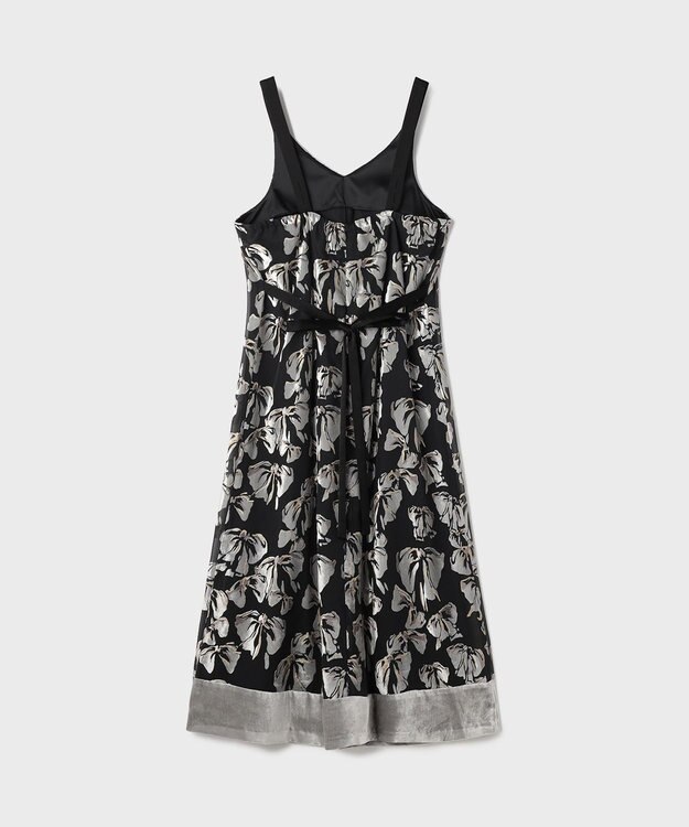 GRACE CONTINENTAL リボンオパールドレス ブラック