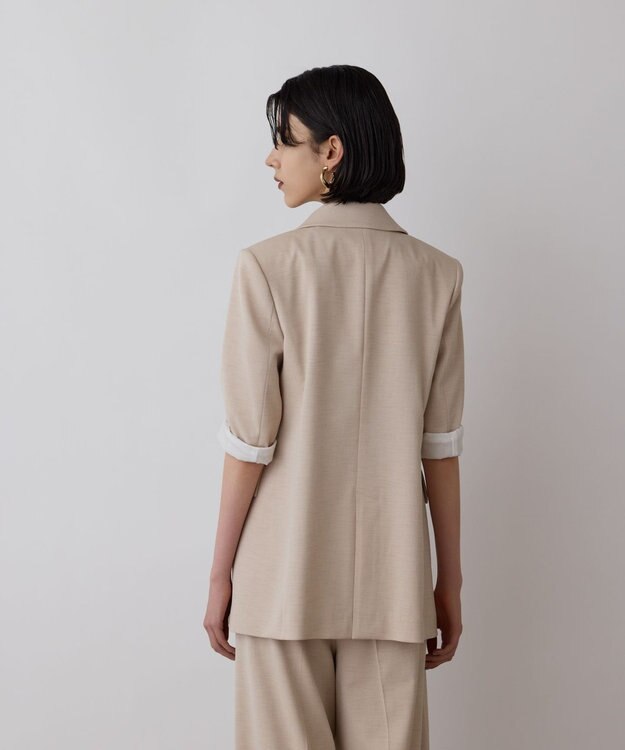 【美品】Diagramグレースコンチネンタル　ノカラージャケット／ベージュM カバーオールジャケット / GRACE CONTINENTAL | GRACE