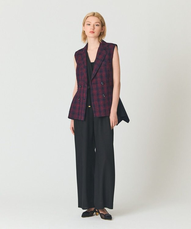 GRACE CONTINENTAL ウールトリアセオールインワン ブラック