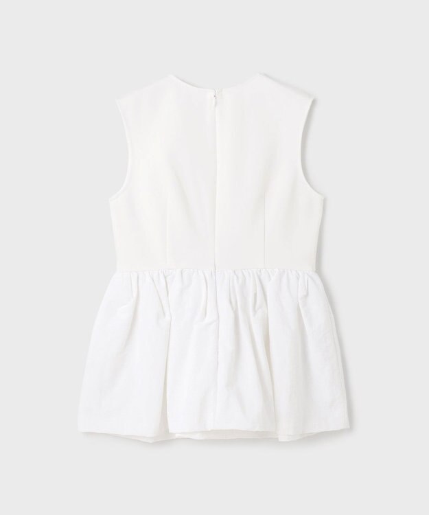 GRACE CONTINENTAL タフタペプラムトップ ホワイト