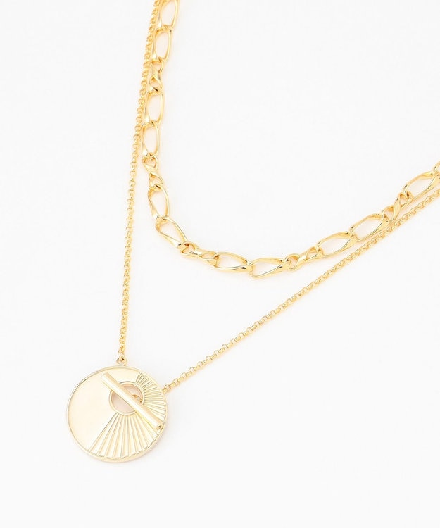 GRACE CONTINENTAL ラインコインネックレス ゴールド