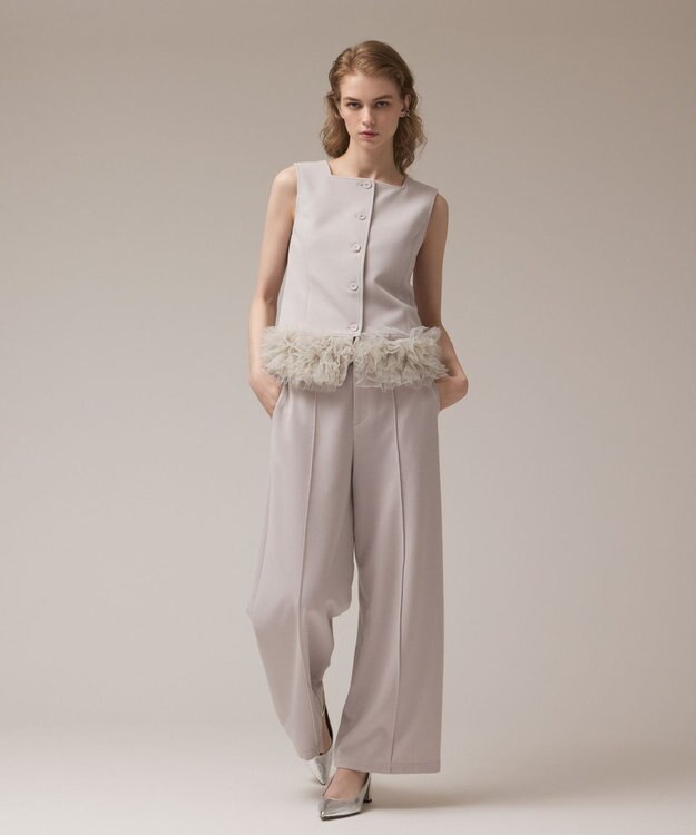 GRACE CONTINENTAL ワイドジャージパンツ グレー