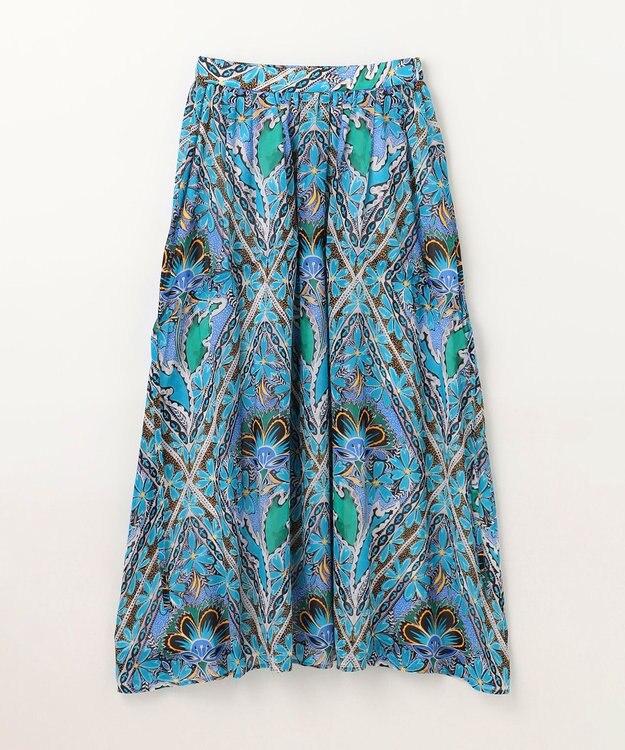 B6914■美品■23区 ウォッシャブル 総柄 シフォン ギャザースカート 36 B6914□美品□23区 ウォッシャブル 総柄 シフォン ギャザー