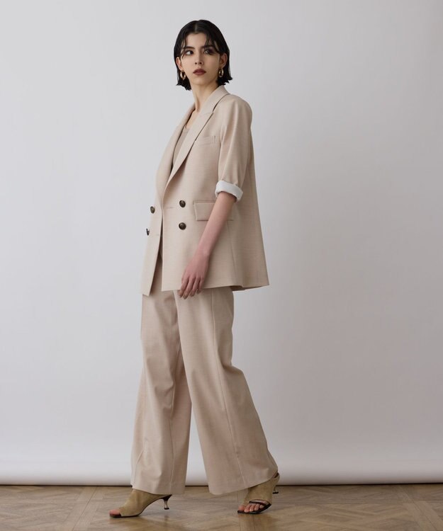 GRACE CONTINENTAL スラブストレッチテーラージャケット ベージュ