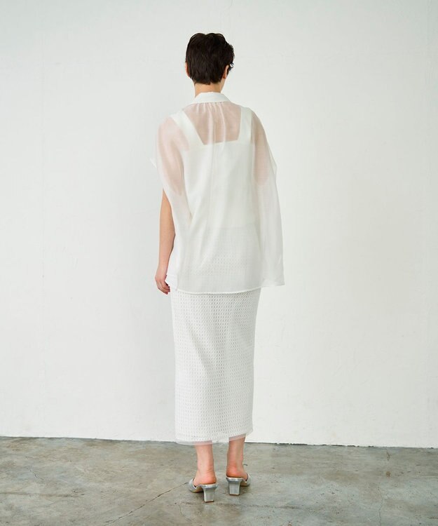 GRACE CONTINENTAL ギャザーシャツ ホワイト