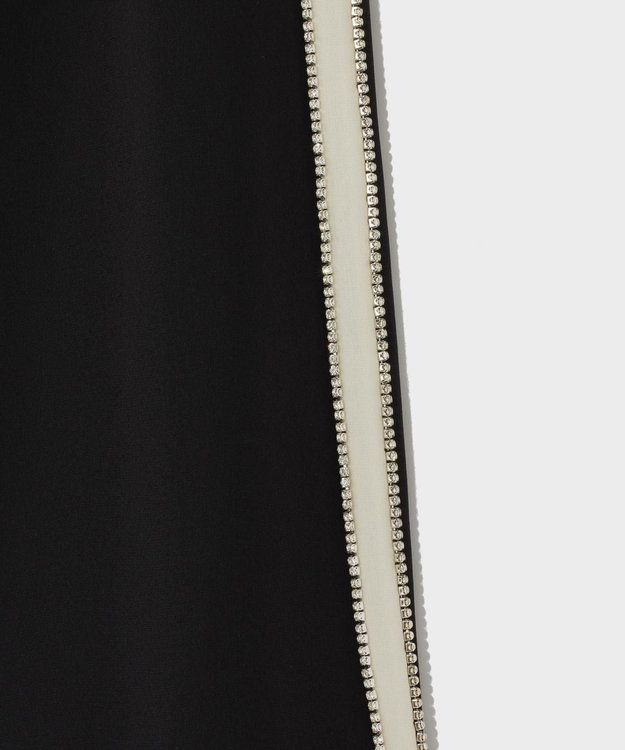 GRACE CONTINENTAL ラインビジューロングスカート ブラック