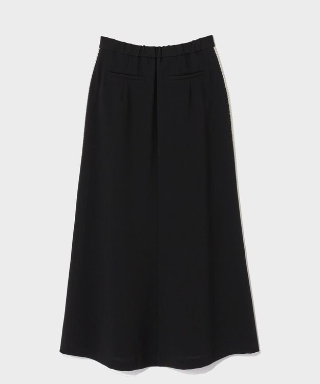 GRACE CONTINENTAL ラインビジューロングスカート ブラック