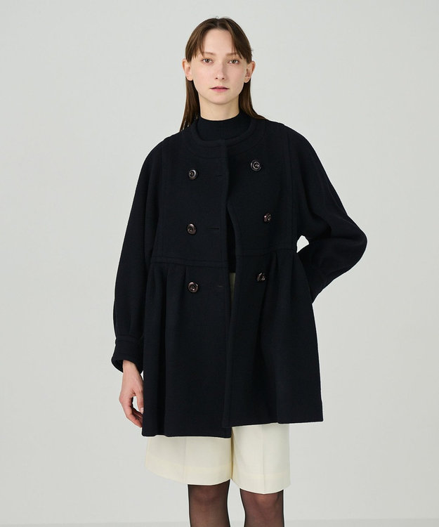 GRACE CONTINENTAL テントラインショートコート ブラック