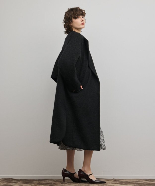 GRACE CONTINENTAL シャギードルマンコート ブラック