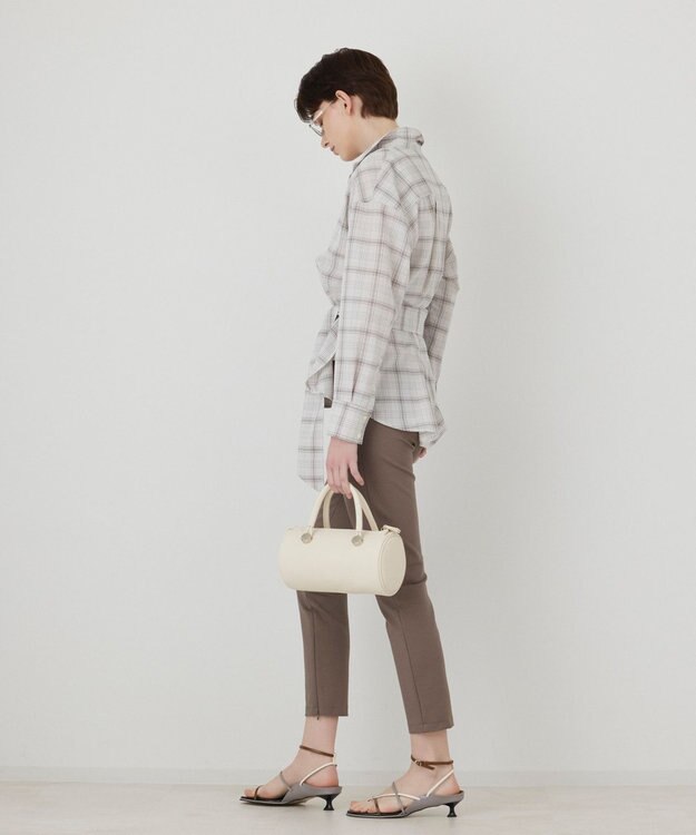 GRACE CONTINENTAL ポンチスリムパンツ カーキ