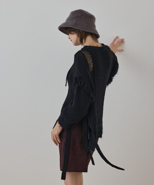 GRACE CONTINENTAL ルーズオーバーニットトップ ブラック