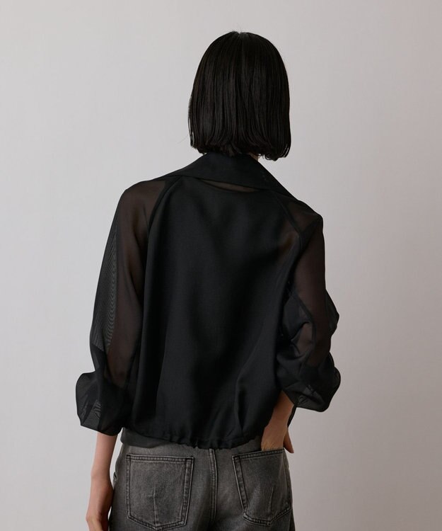 GRACE CONTINENTAL ブライトメッシュブルゾン ブラック