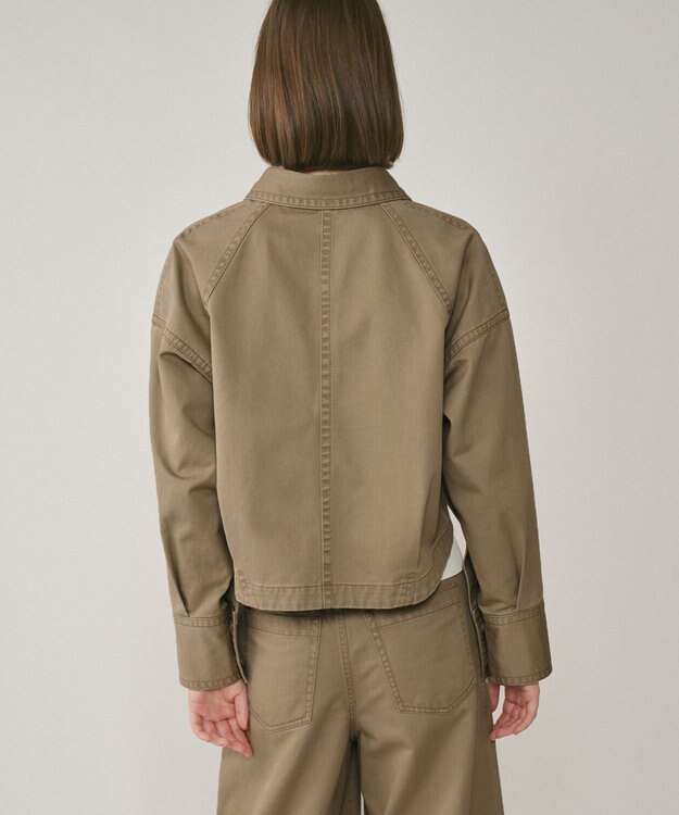 GRACE CONTINENTAL ラグランショートシャツジャケット カーキ