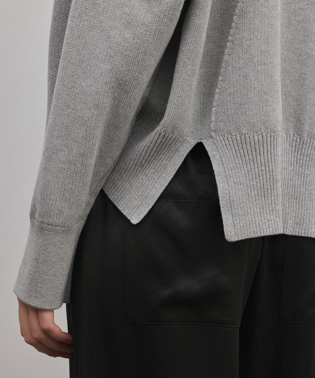 GRACE CONTINENTAL レースカラーニットトップ グレー