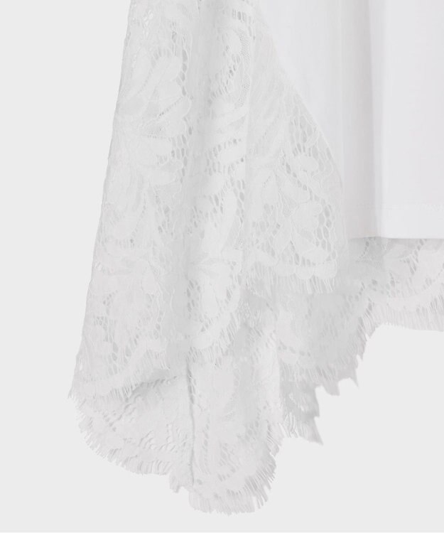 GRACE CONTINENTAL バックレース天竺トップ ホワイト