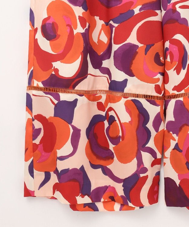 GRACE CONTINENTAL ペイントカラーワイドパンツ オレンジ