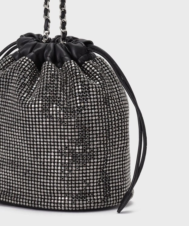 GRACE CONTINENTAL ラインストーンミニバッグ ブラック