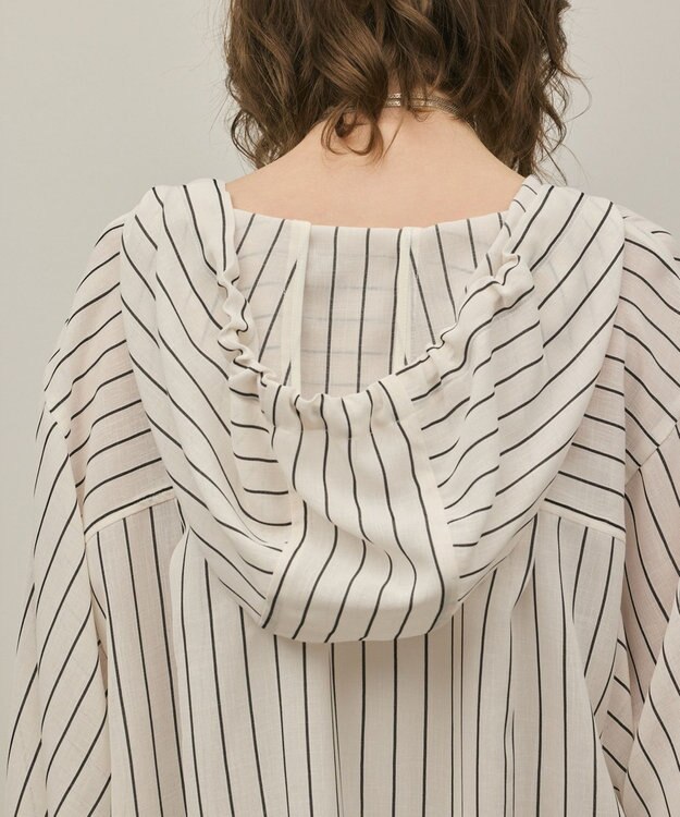 GRACE CONTINENTAL フードシャツ ストライプ