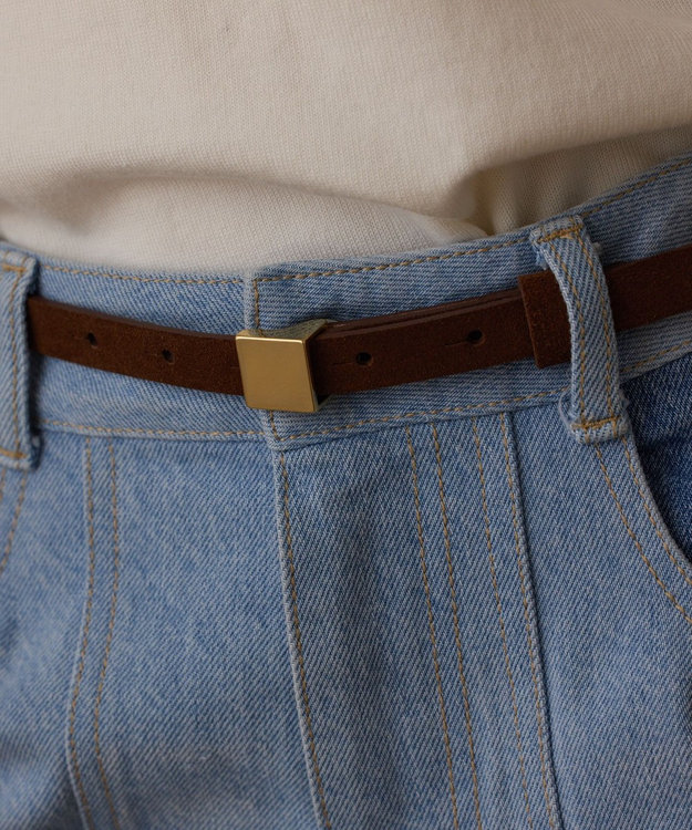 GRACE CONTINENTAL LEFIJE スウエードベルト ブラウン