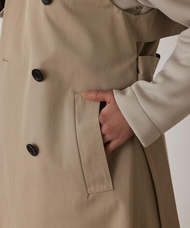 GRACE CONTINENTAL パーカーコンビトレンチ ベージュ