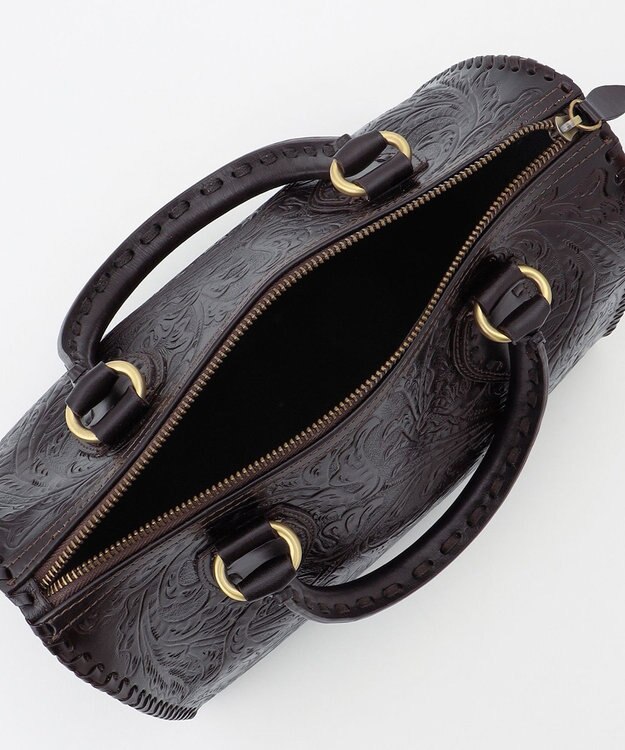 グレースコンチネンタル BostonBAGカービングバッグ ブラック ショルダー BostonBAG / GRACE CONTINENTAL | GRACE CONTINENTAL グレース